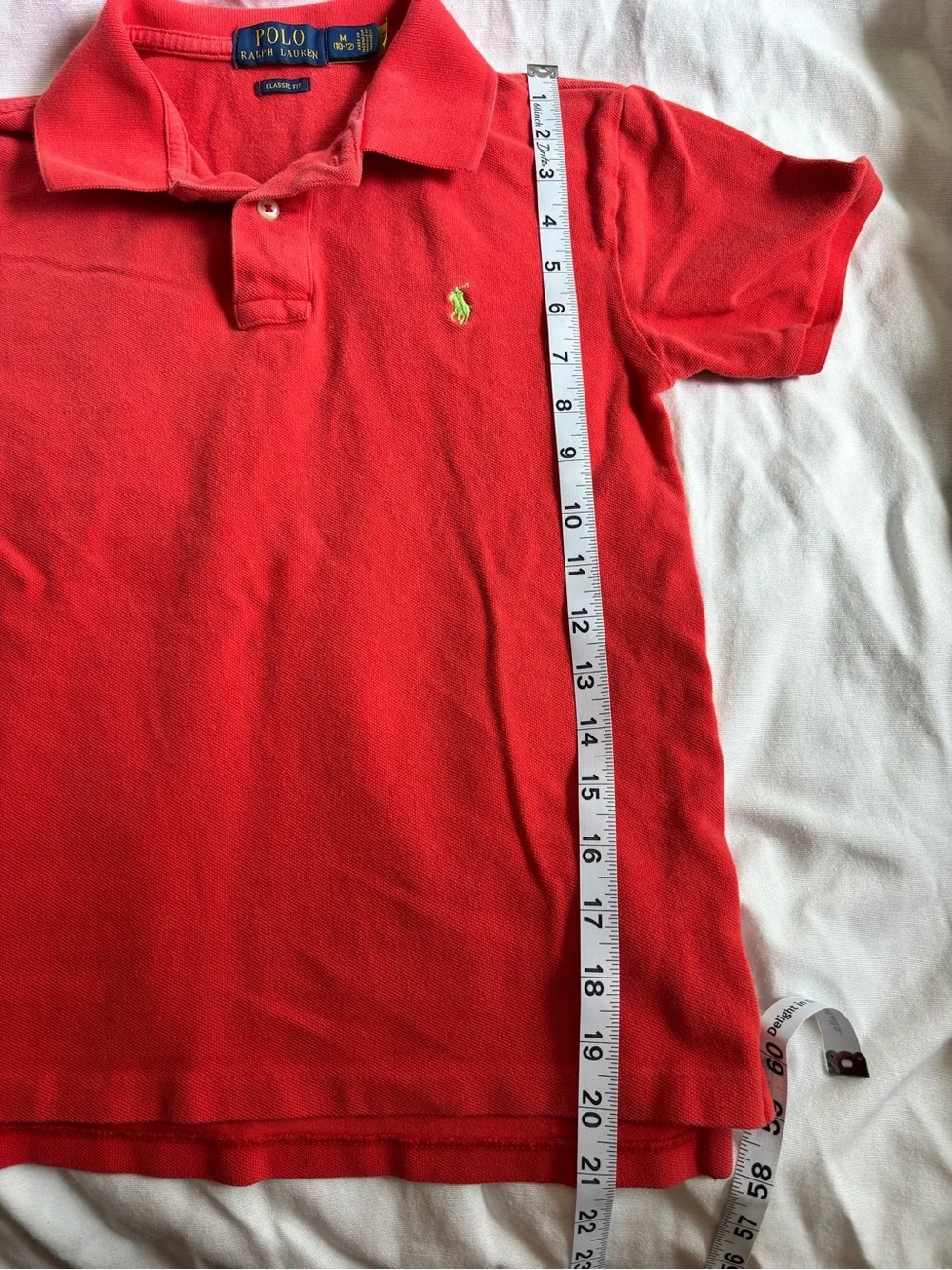 Ralph Lauren Boys' Red Polo Shirt with Yellow Pony MEDIUM 10-12